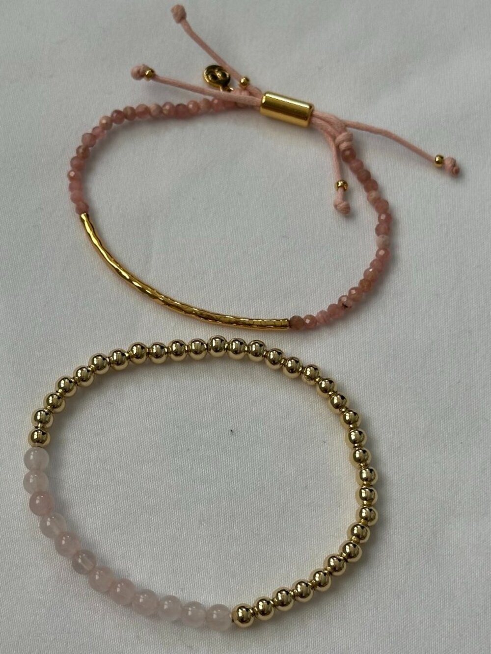 Set of Gorjana Rose Quartz Power Gemstone Bracelets